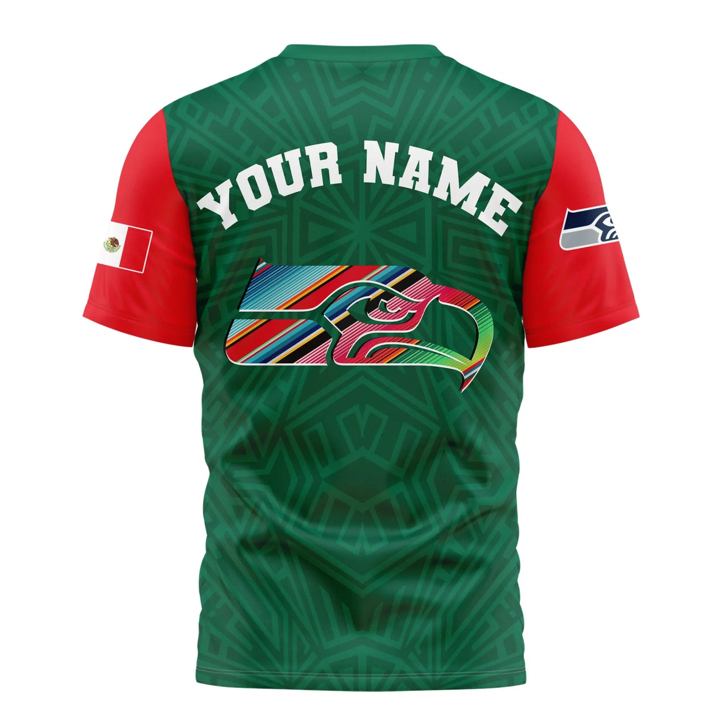 Seattle Seahawks | Premium NFL Mexican Heritage Celebration 3D Shirt HI – HuddleStyle.com - Image 2