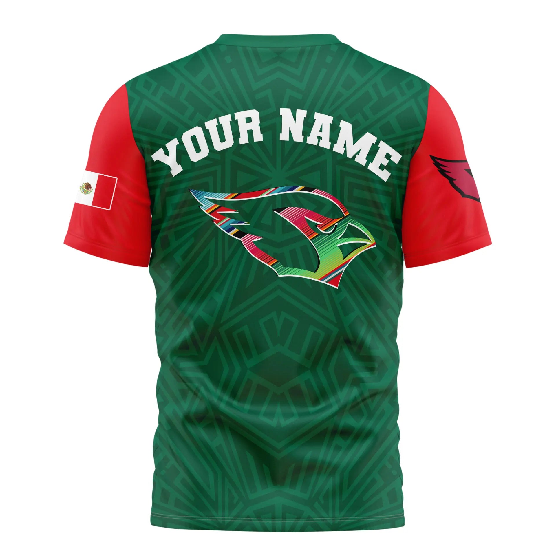 Arizona Cardinals | Premium NFL Mexican Heritage Celebration 3D Shirt HI – HuddleStyle.com - Image 2
