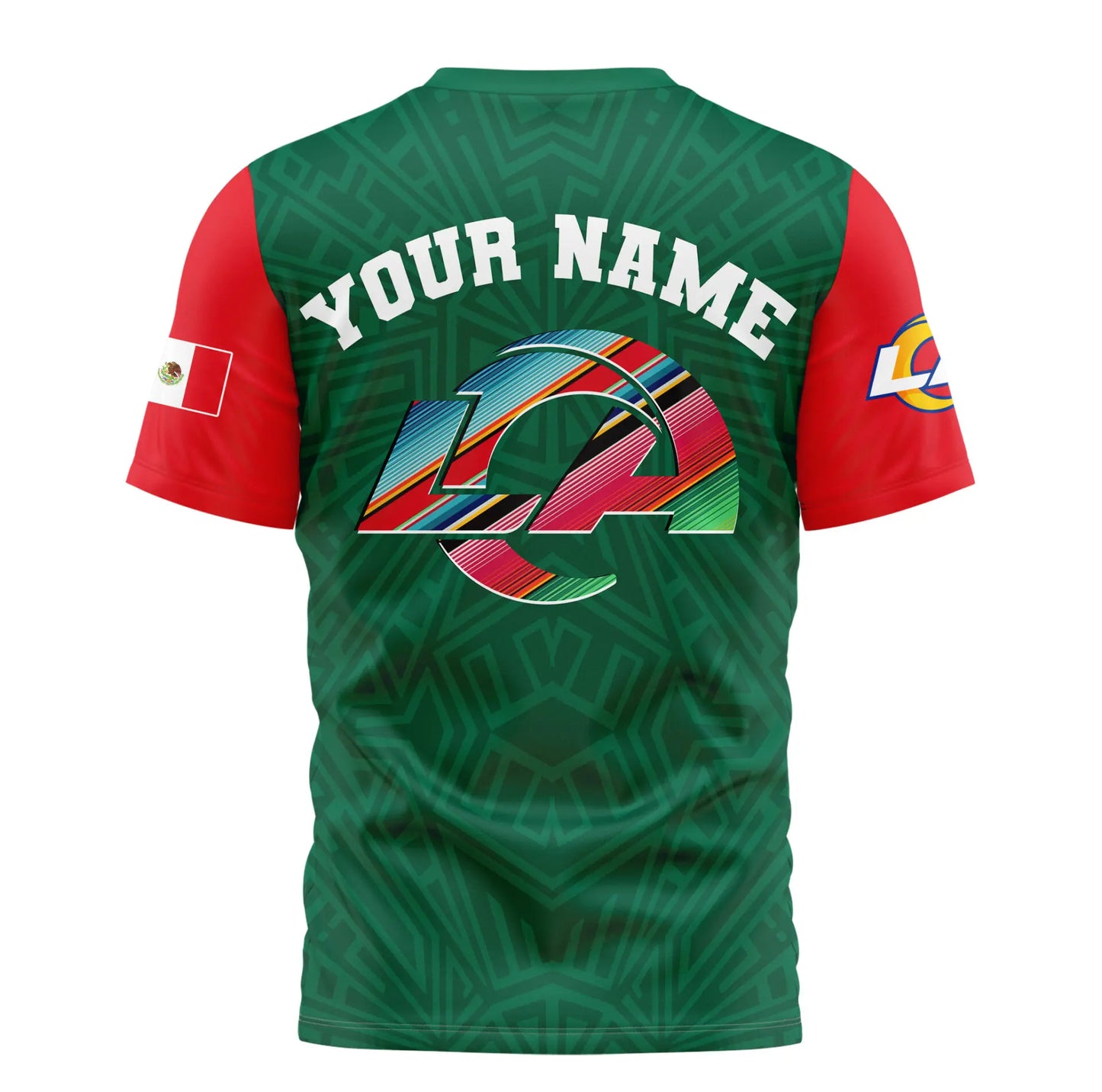 Los Angeles Rams | Premium NFL Mexican Heritage Celebration 3D Shirt HI – HuddleStyle.com - Image 3