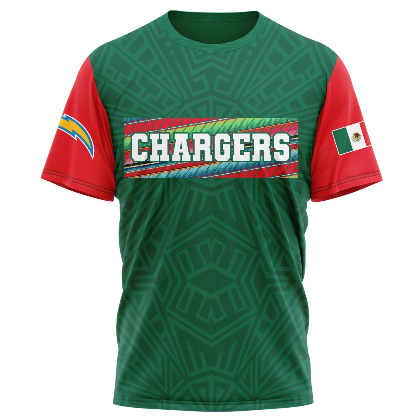 Los Angeles Chargers | Premium NFL Mexican Heritage Celebration 3D Shirt HI – HuddleStyle.com - Image 2