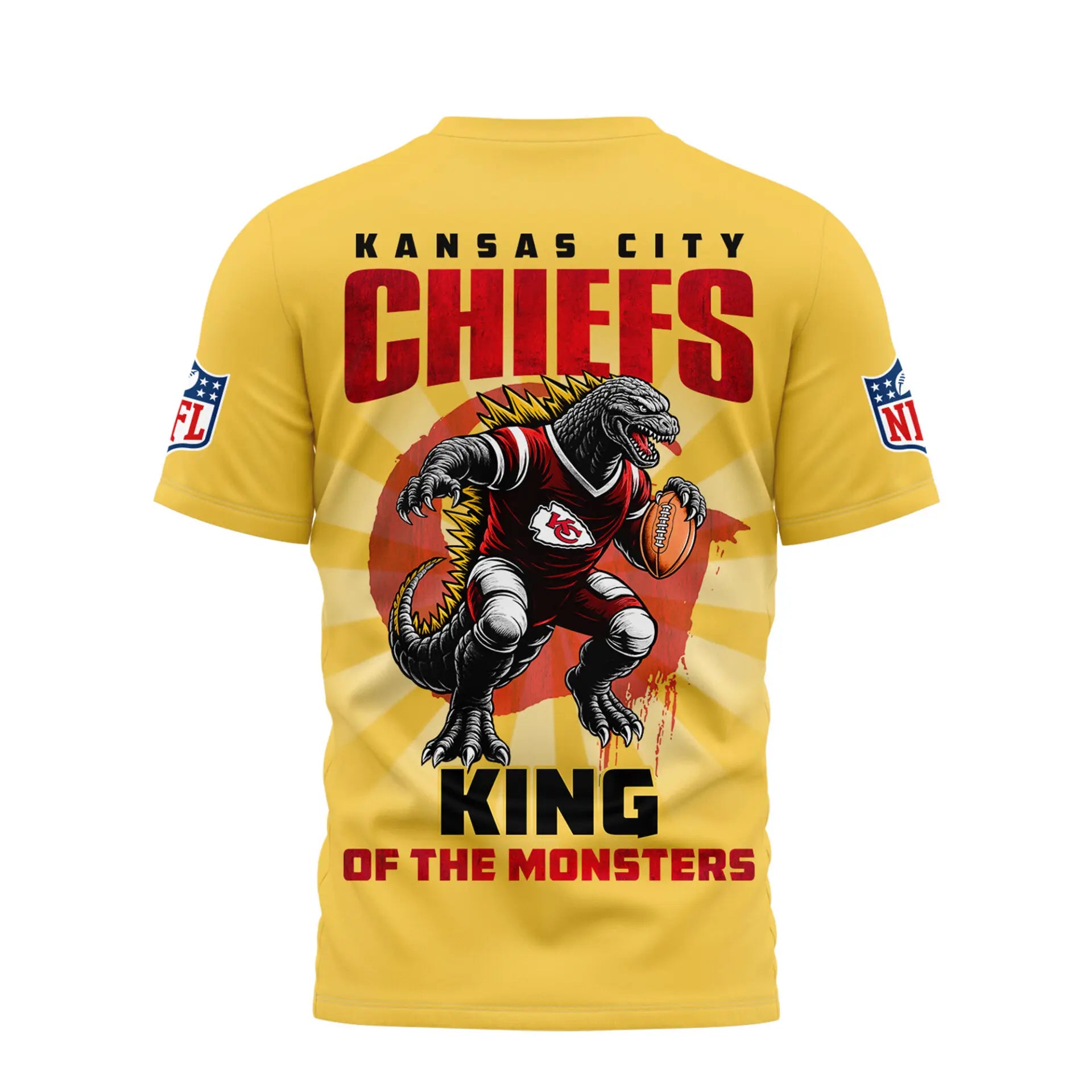 Kansas City Chiefs | Premium NFL Godzilla King of the Monsters 3D Shirt NY – HuddleStyle.com - Main