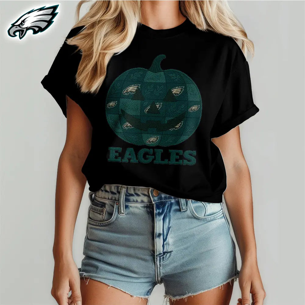Philadelphia Eagles | Premium NFL Pumpkin Shirt – HuddleStyle.com - Main