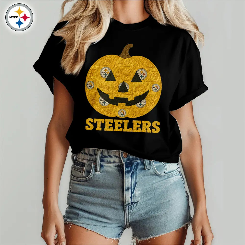 Pittsburgh Steelers | Premium NFL Pumpkin Shirt – HuddleStyle.com - Main