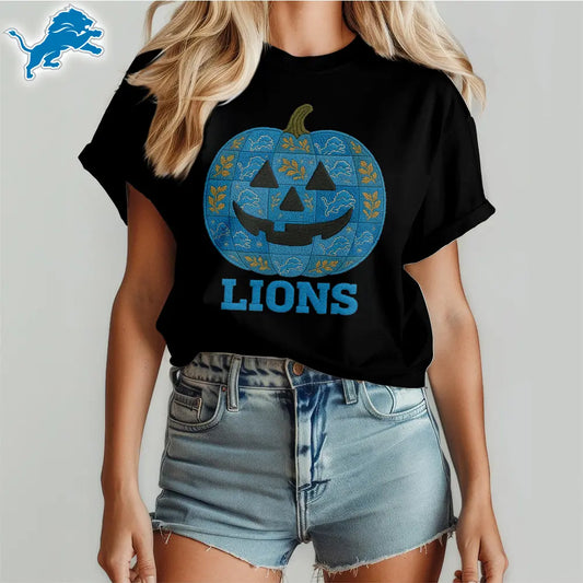 Detroit Lions | Premium NFL Pumpkin Shirt – HuddleStyle.com - Main