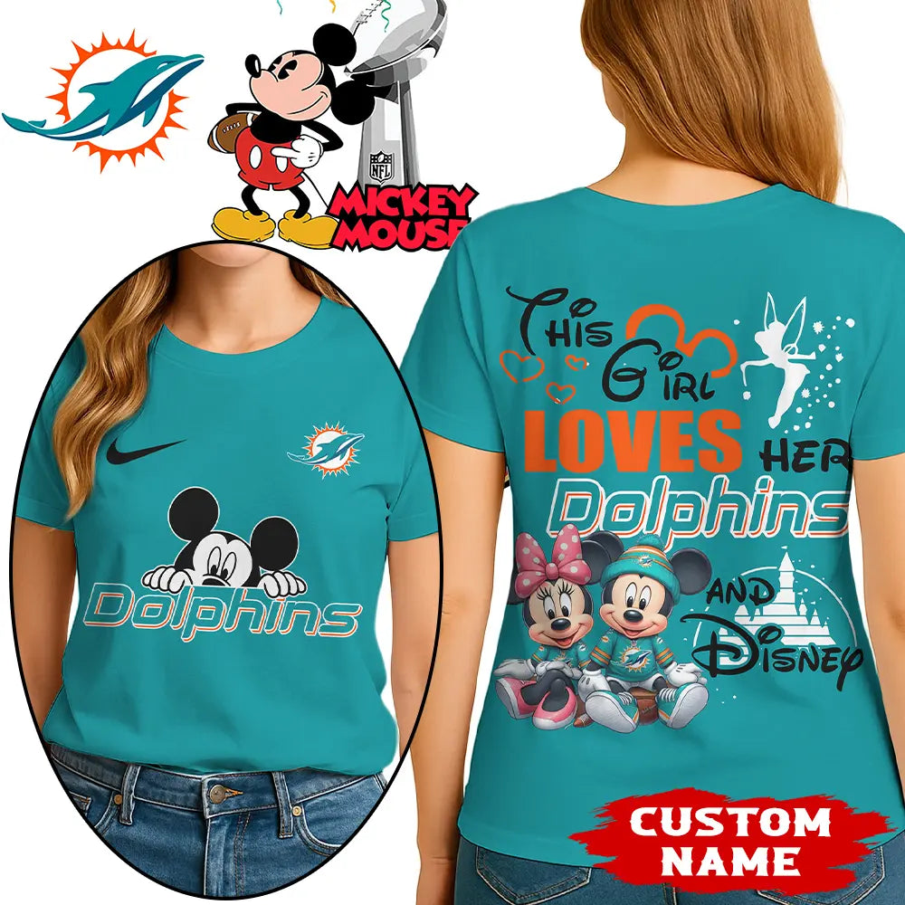 Miami Dolphins | Premium NFL Mickey Shirt HI – HuddleStyle.com - Main