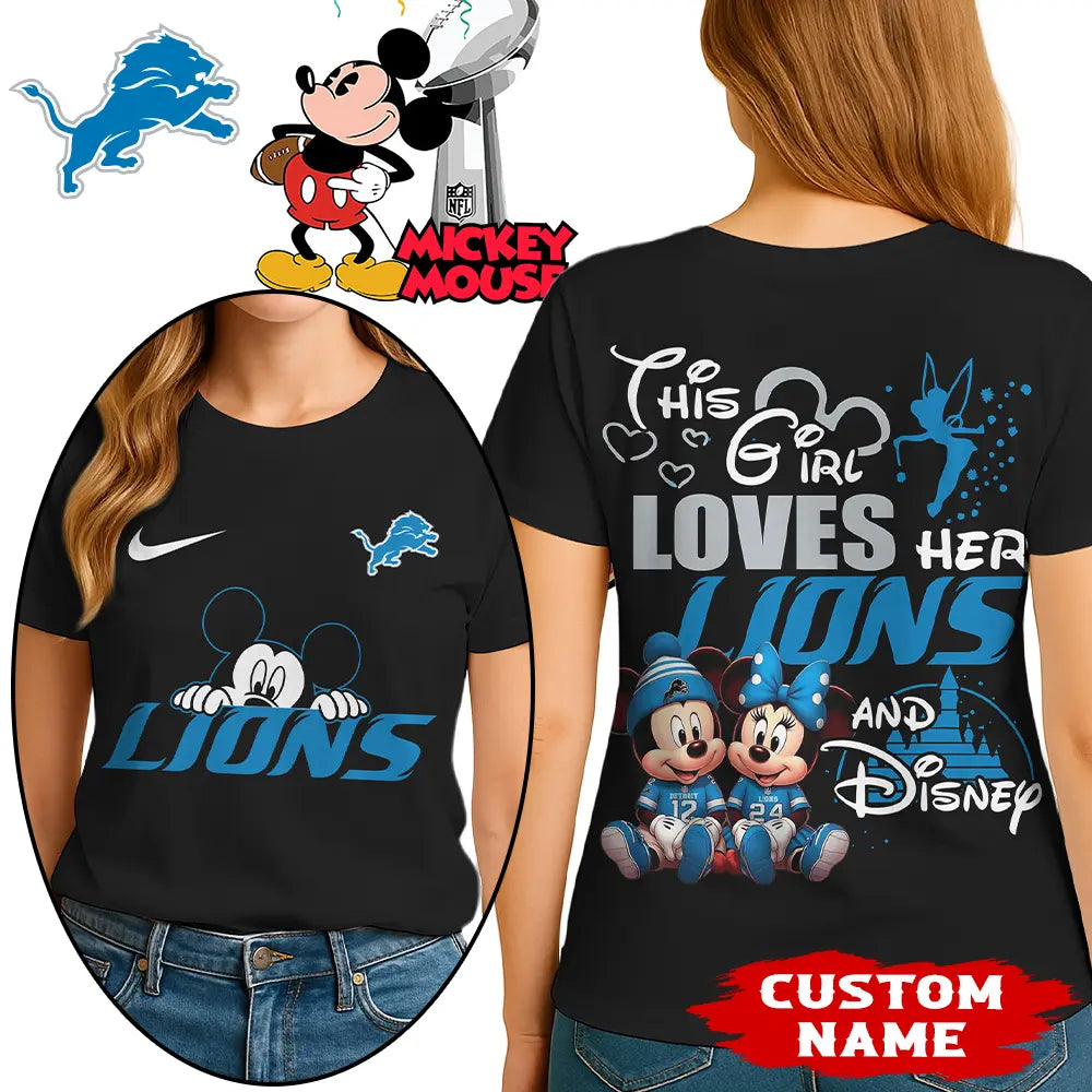 Detroit Lions | Premium NFL Mickey Shirt HI – HuddleStyle.com - Image 2