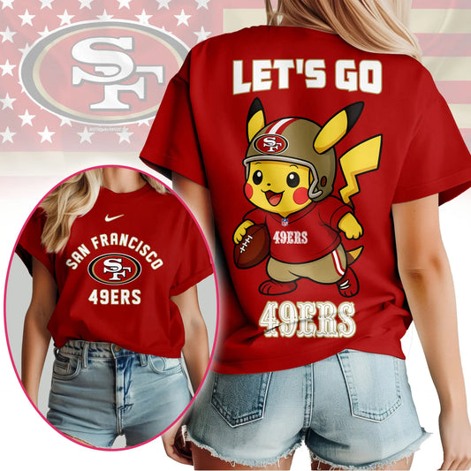 San Francisco 49ers | Premium NFL Pokemon Fan 3D Shirt NY – HuddleStyle.com - Main
