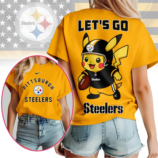 Pittsburgh Steelers | Premium NFL Pokemon Fan 3D Shirt NY – HuddleStyle.com - Main