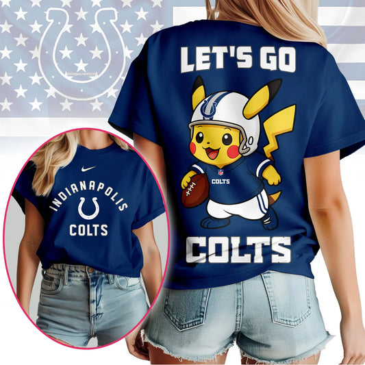 Indianapolis Colts | Premium NFL Pokemon Fan 3D Shirt NY – HuddleStyle.com - Main