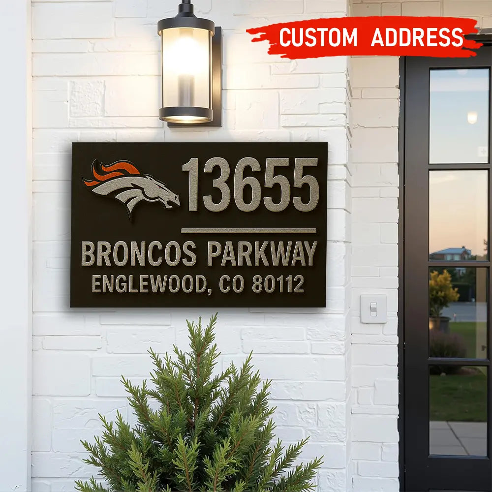 Denver Broncos | Premium NFL Address Sign HI – HuddleStyle.com - Image 2