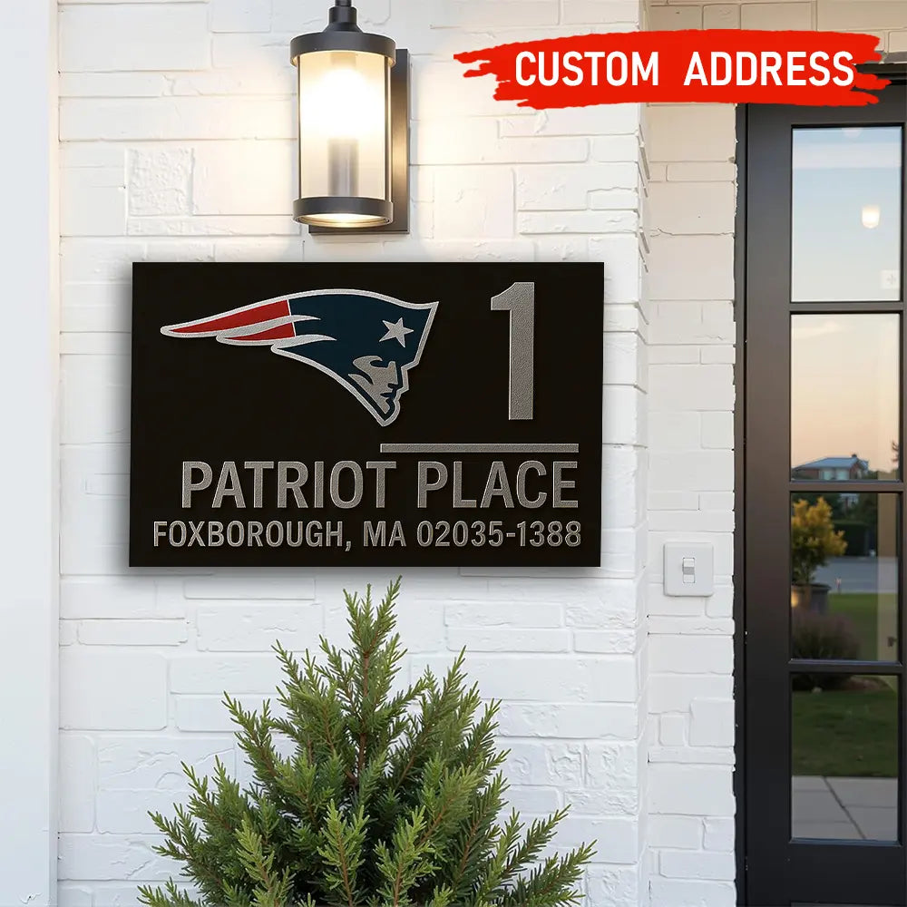 New England Patriots | Premium NFL Address Sign HI – HuddleStyle.com - Image 2