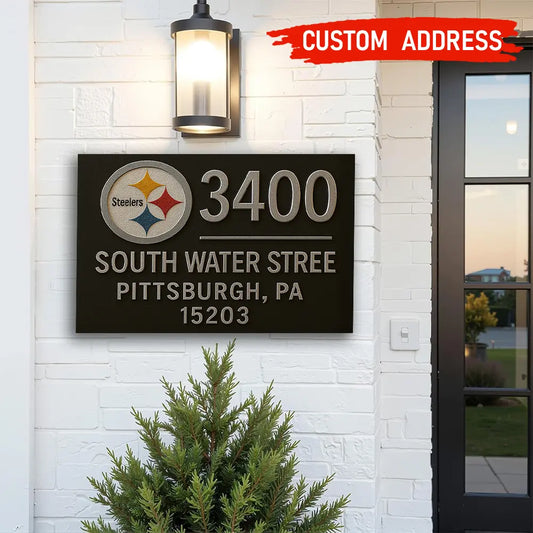 Pittsburgh Steelers | Premium NFL Address Sign HI – HuddleStyle.com - Main