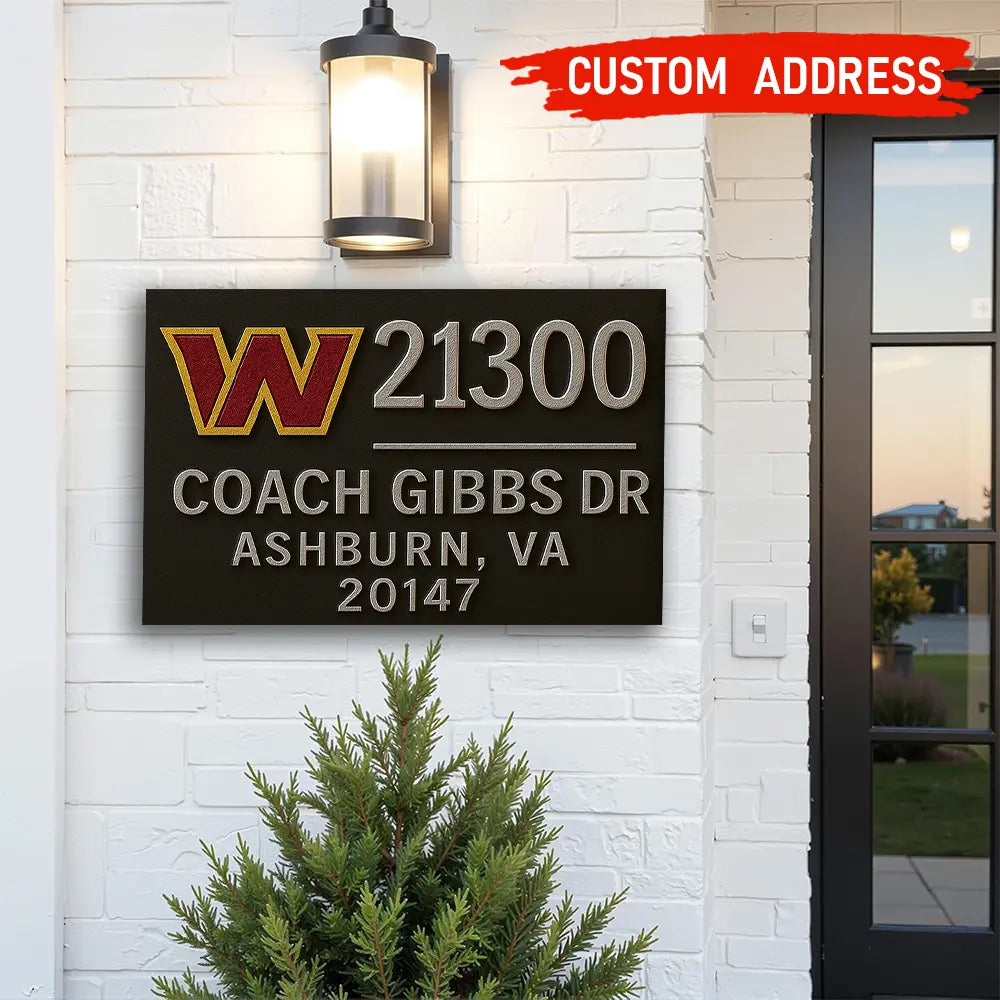 Washington Commanders | Premium NFL Address Sign HI – HuddleStyle.com - Image 3