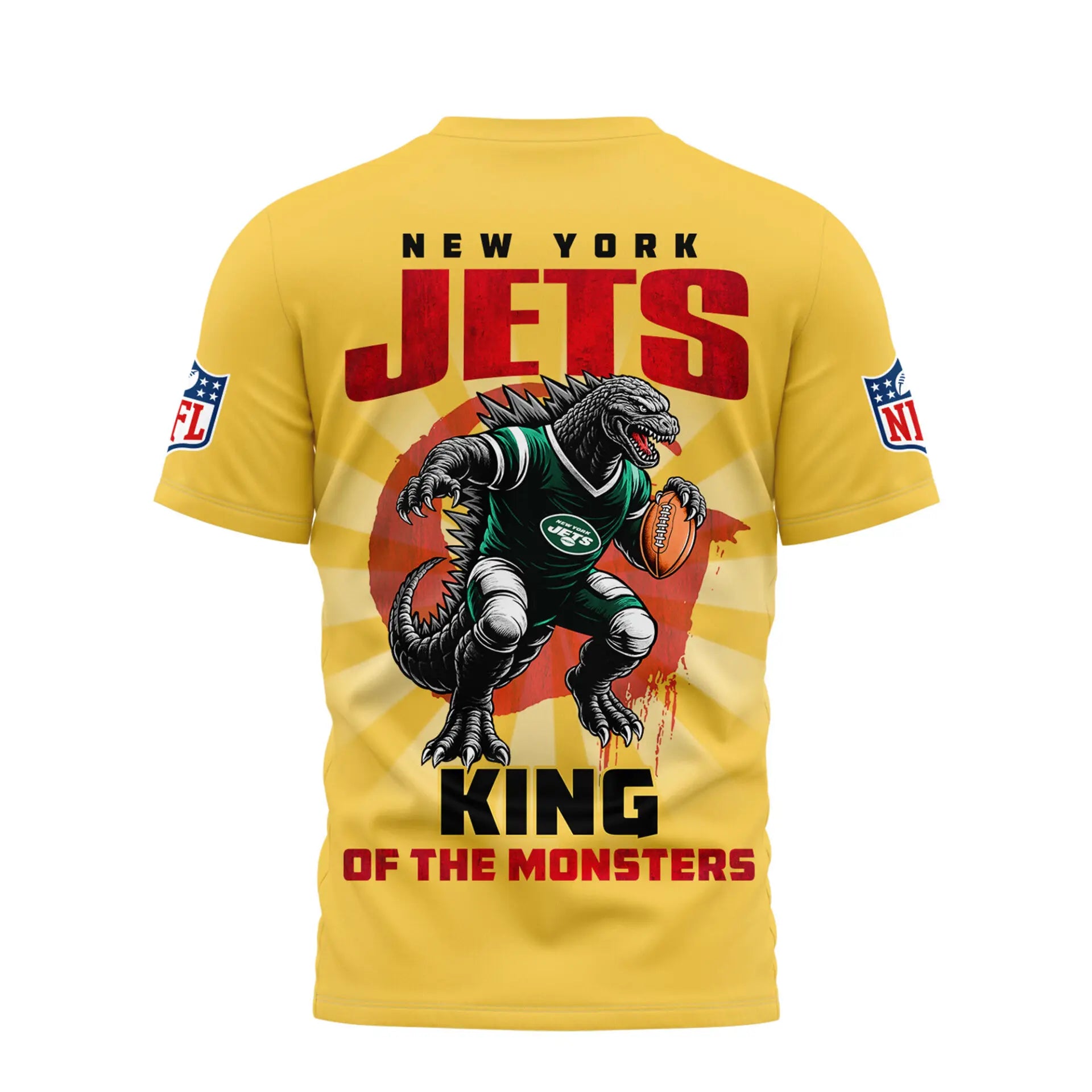 New York Jet | Premium NFL Godzilla King of the Monsters 3D Shirt NY – HuddleStyle.com - Image 3