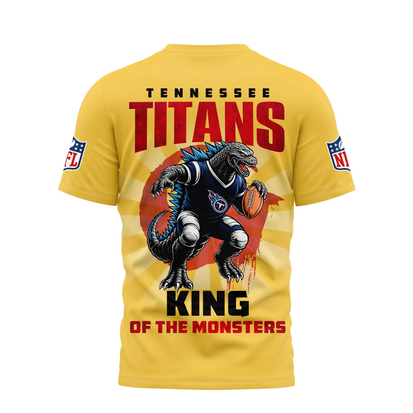 Tennessee Titans | Premium NFL Godzilla King of the Monsters 3D Shirt NY – HuddleStyle.com - Image 3