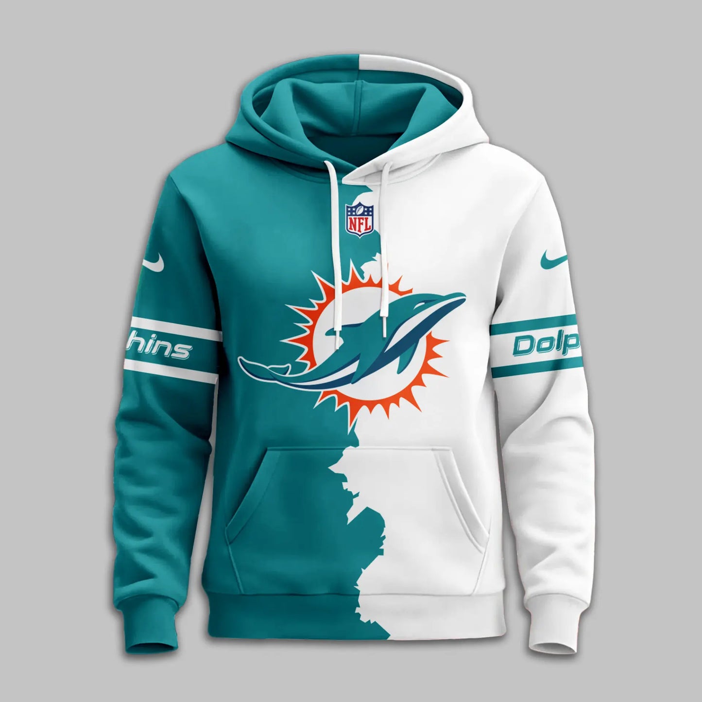 Miami Dolphins | Premium Victory Split Hoodie TD – HuddleStyle.com - Image 3
