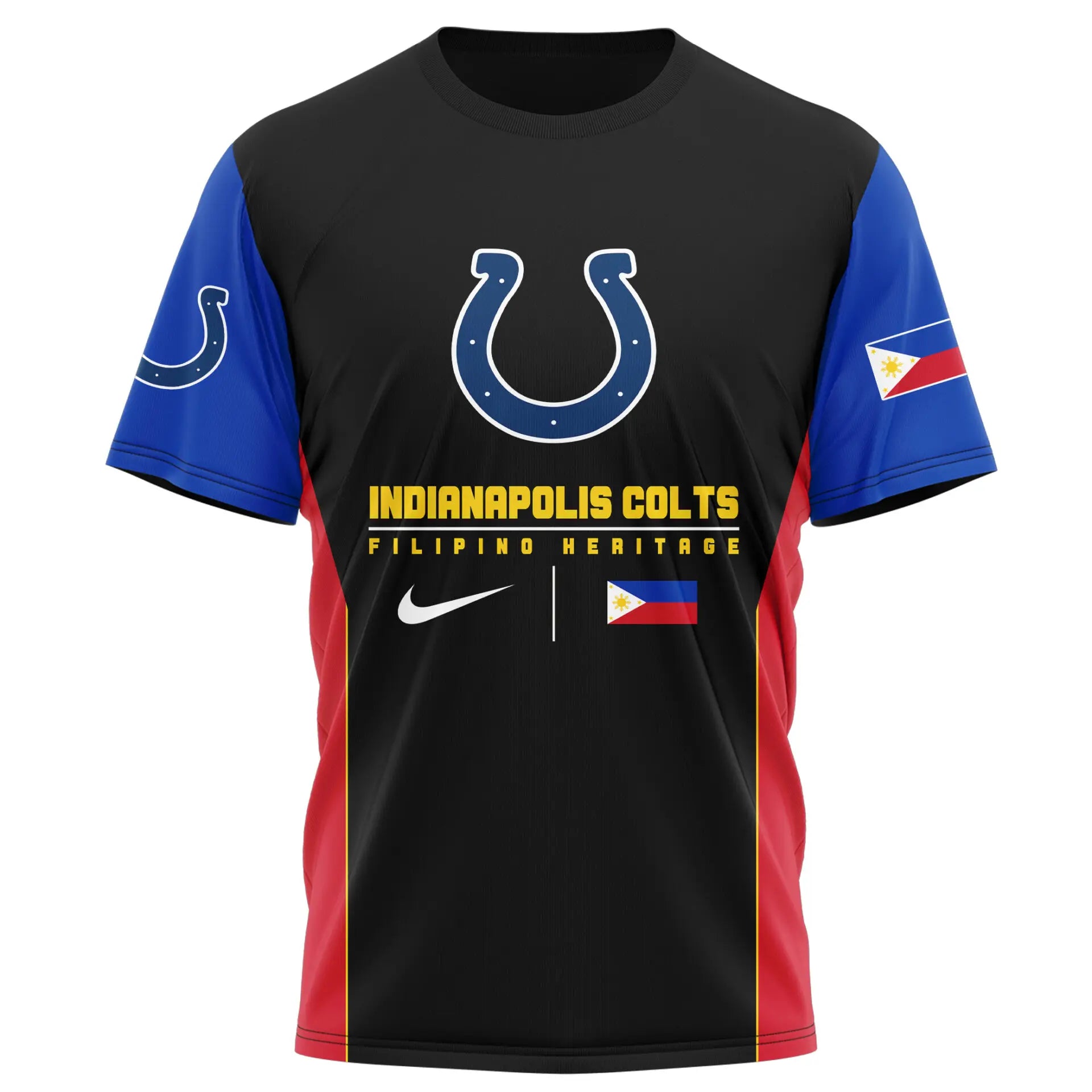 Indianapolis Colts | Premium NFL Filipino Heritage Celebration 3D Shirt HI – HuddleStyle.com - Main