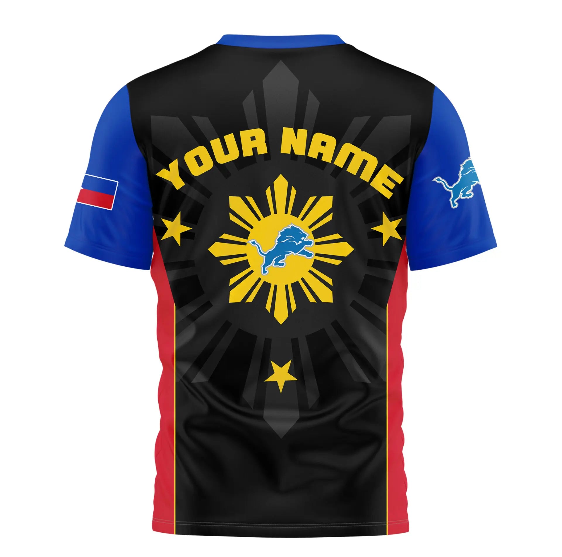 Detroit Lions | Premium NFL Filipino Heritage Celebration 3D Shirt HI – HuddleStyle.com - Image 2