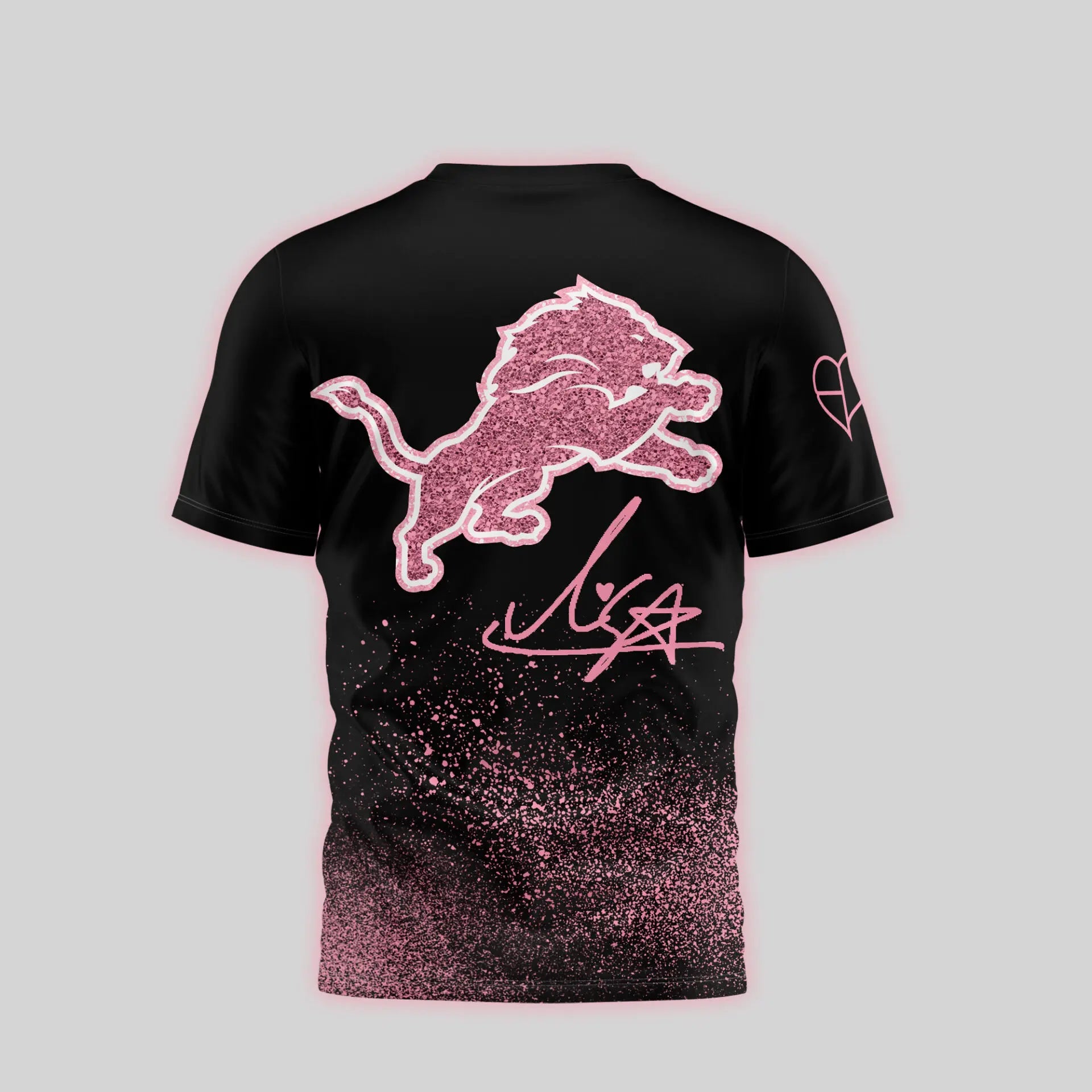Detroit Lions | Premium NFL x BlackPink 3D Shirt TD – HuddleStyle.com - Image 4