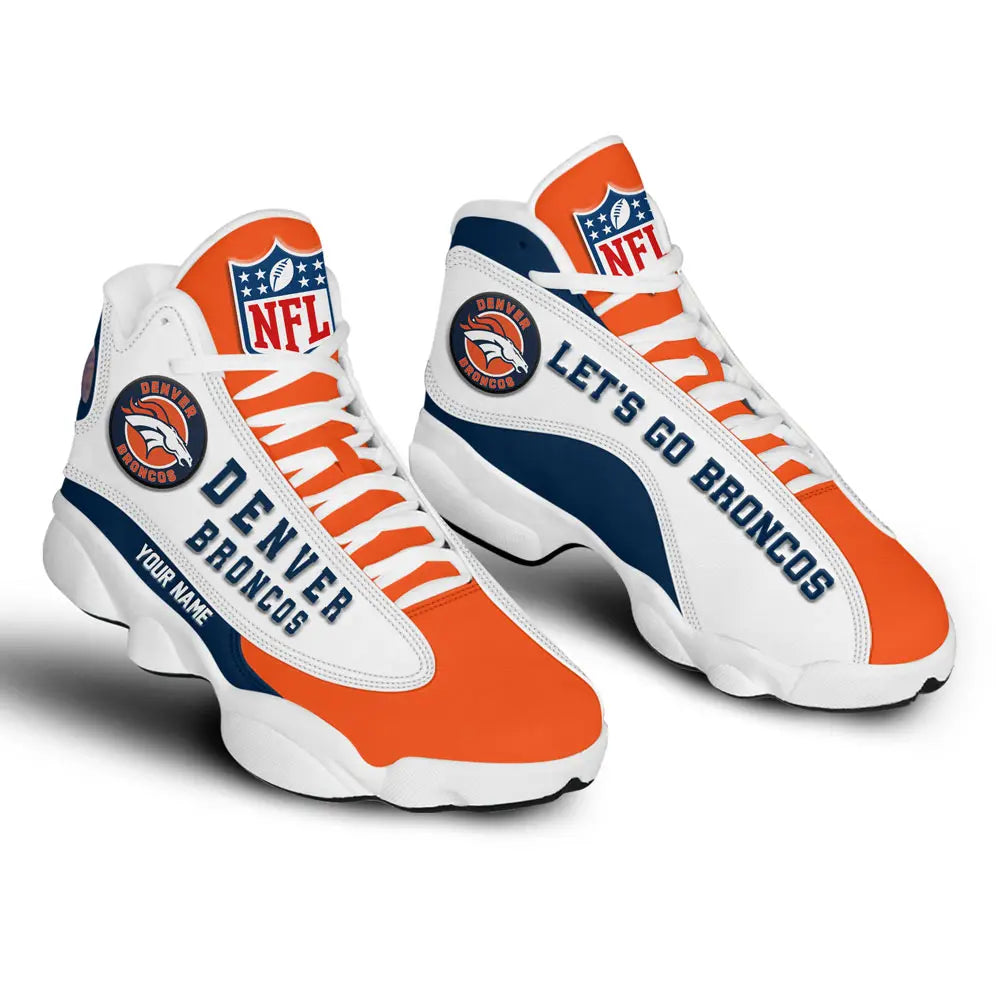 Denver Broncos | Premium NFL Game Day Air Jordan 13 TD – HuddleStyle.com - Image 3
