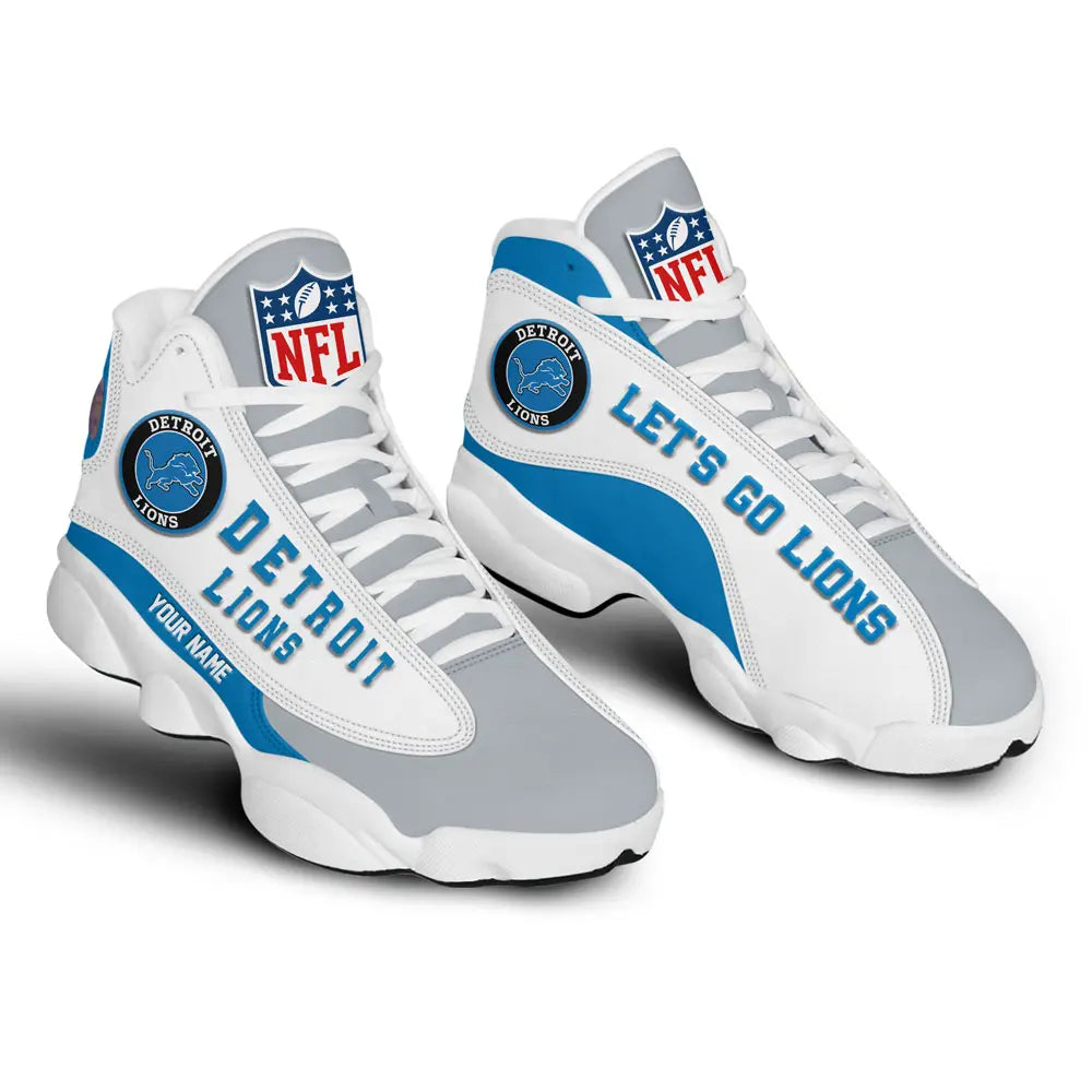 Detroit Lions | Premium NFL Game Day Air Jordan 13 TD – HuddleStyle.com - Image 3