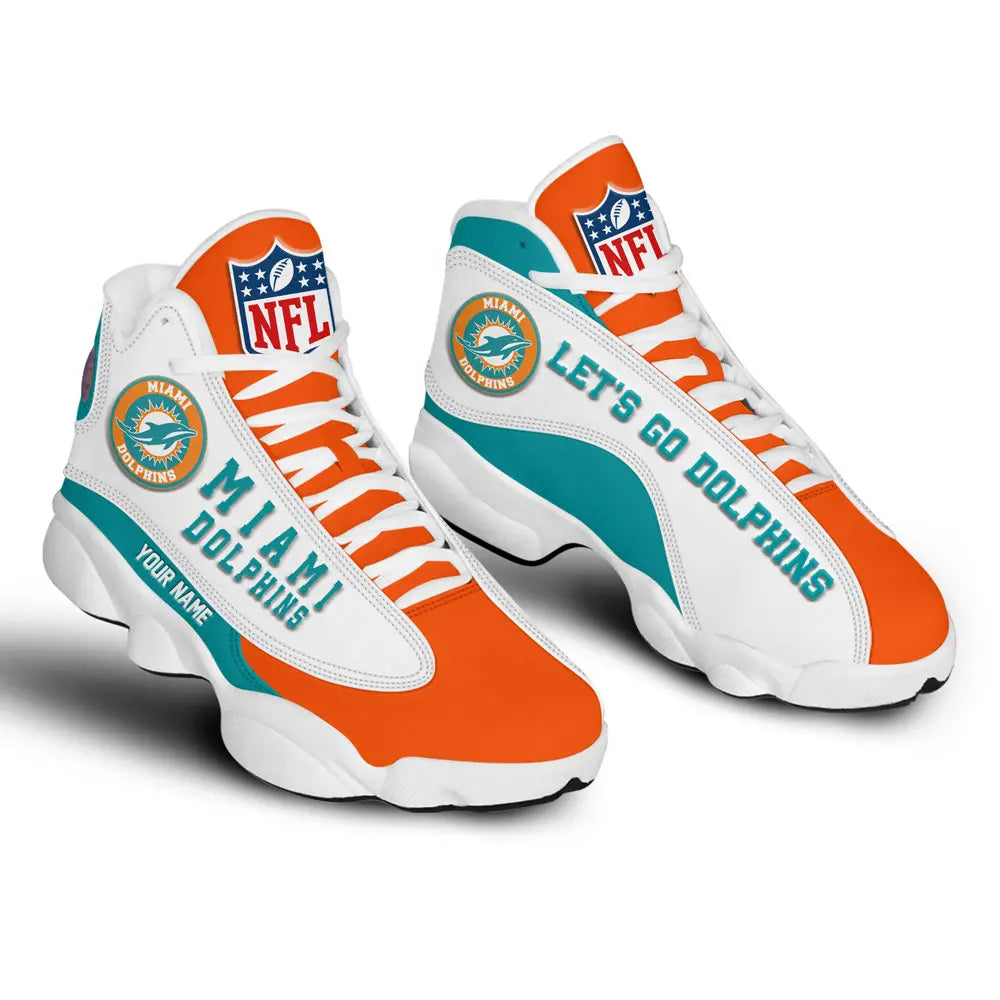 Miami Dolphins | Premium NFL Game Day Air Jordan 13 TD – HuddleStyle.com - Image 3