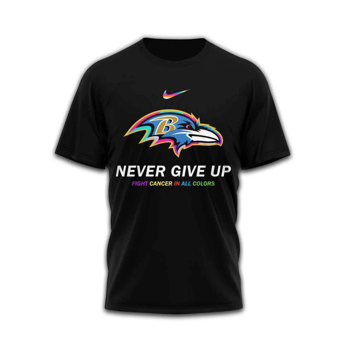 Baltimore Ravens | Premium Fight Cancer In All Colors 3D Shirt TD – HuddleStyle.com - Image 3