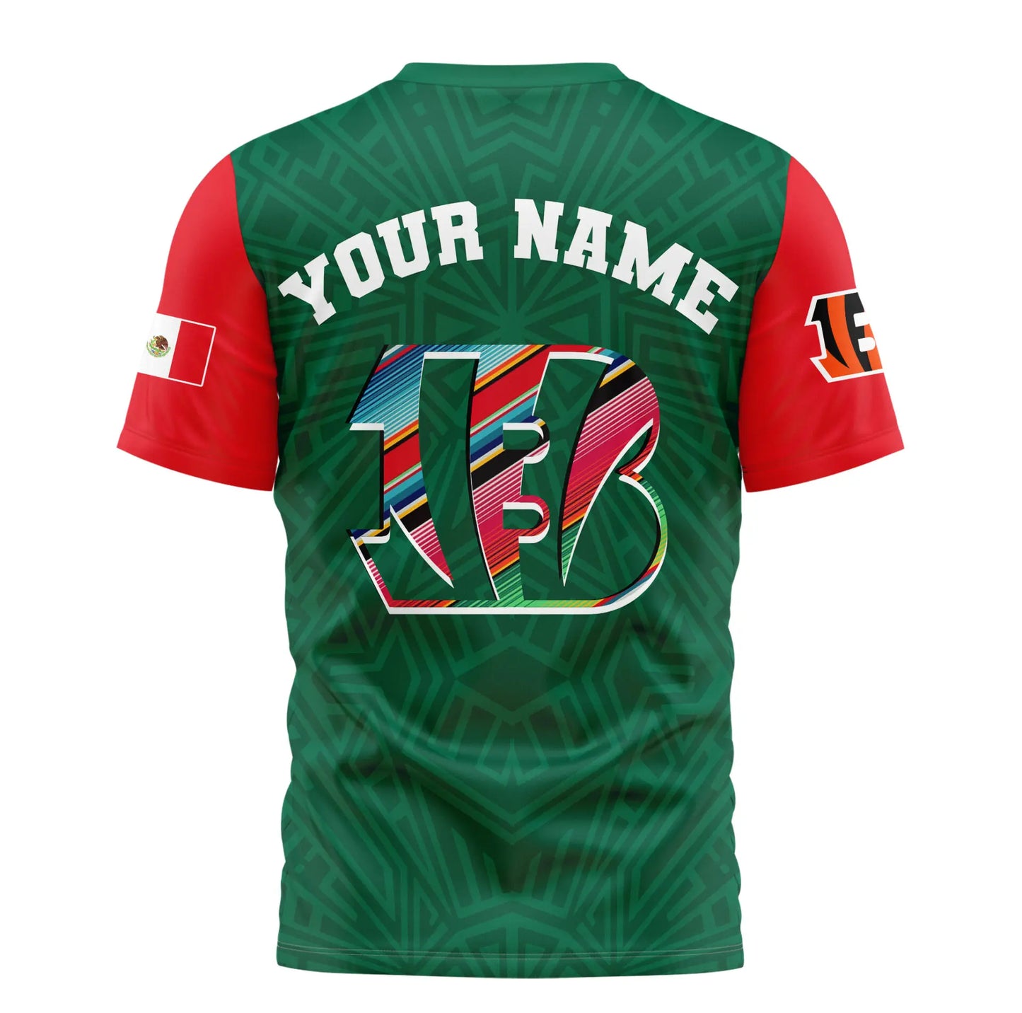 Cincinnati Bengals | Premium NFL Mexican Heritage Celebration 3D Shirt HI – HuddleStyle.com - Image 3
