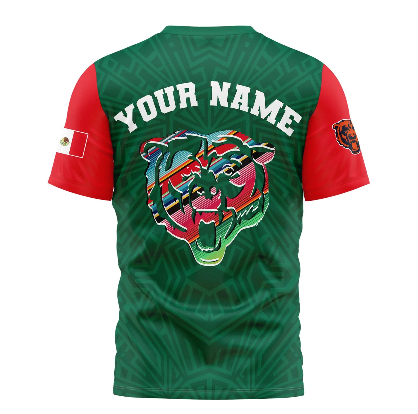 Chicago Bears | Premium NFL Mexican Heritage Celebration 3D Shirt HI – HuddleStyle.com - Image 2