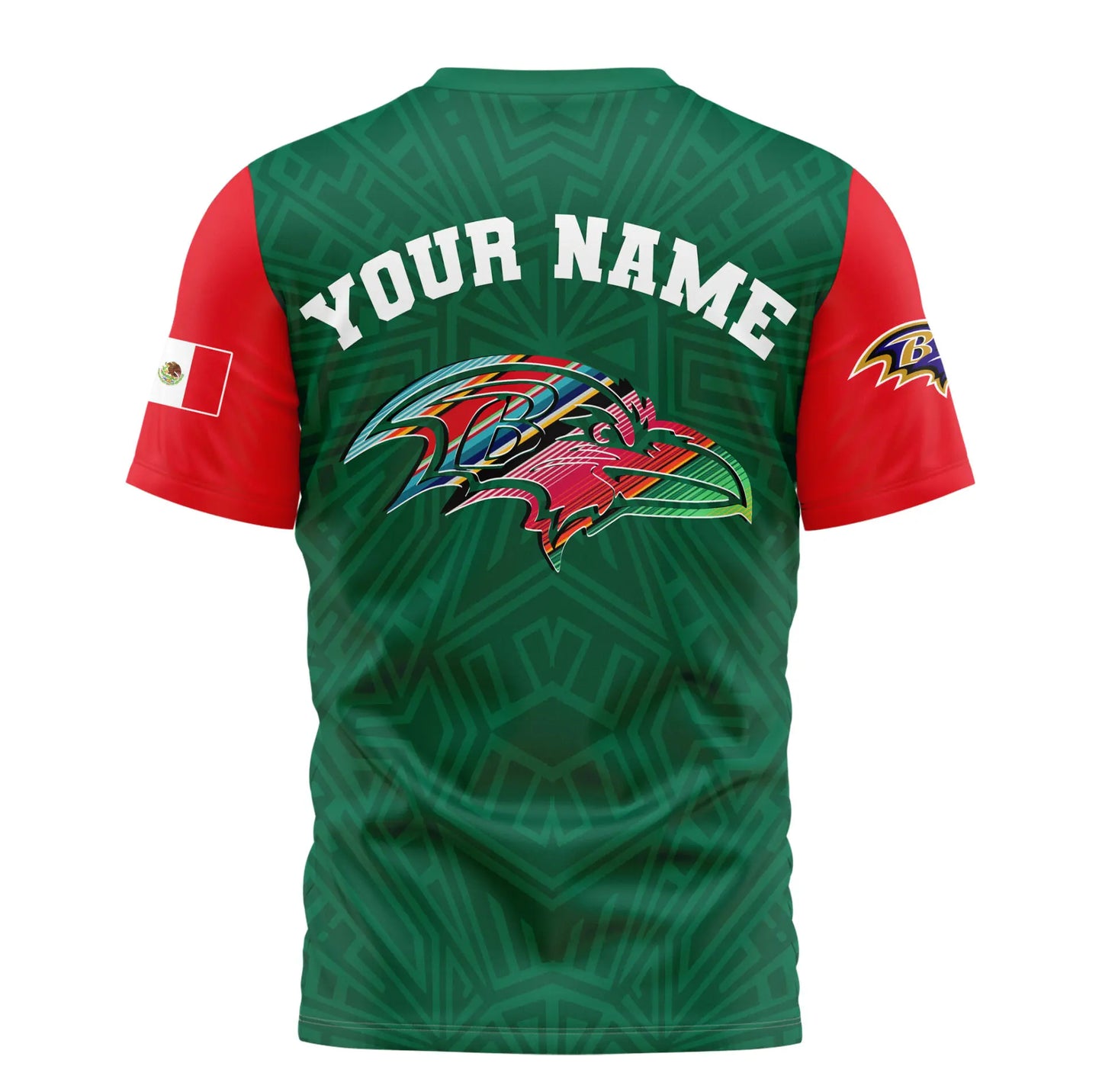 Baltimore Ravens | Premium NFL Mexican Heritage Celebration 3D Shirt HI – HuddleStyle.com - Image 3