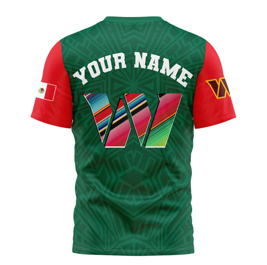 Washington Commanders | Premium NFL Mexican Heritage Celebration 3D Shirt HI – HuddleStyle.com - Main