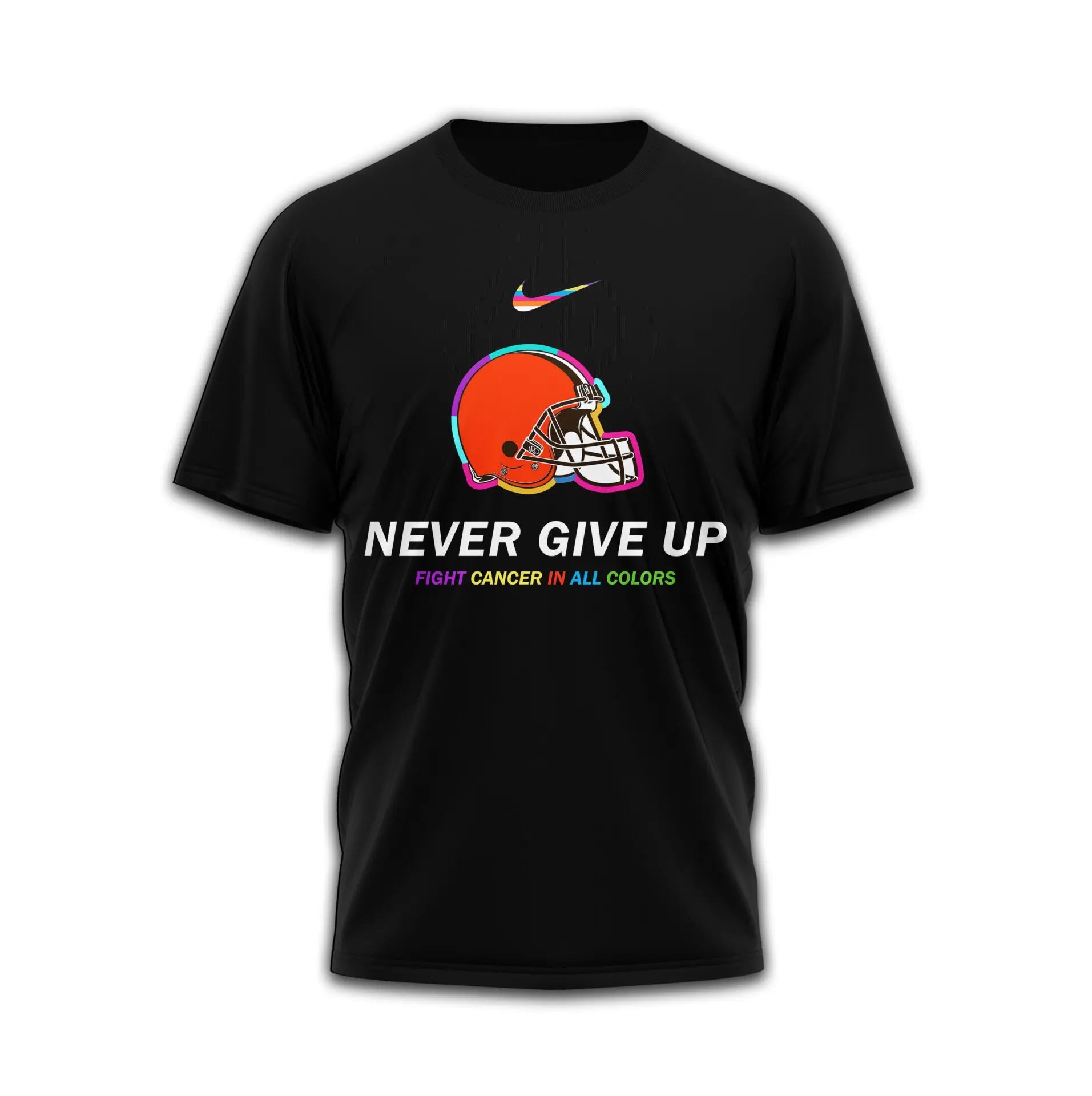 Cleveland Browns | Premium Fight Cancer In All Colors 3D Shirt TD – HuddleStyle.com - Main
