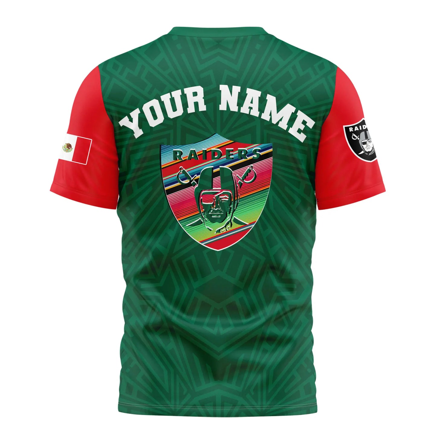 Las Vegas Raiders| Premium NFL Mexican Heritage Celebration 3D Shirt HI – HuddleStyle.com - Image 2