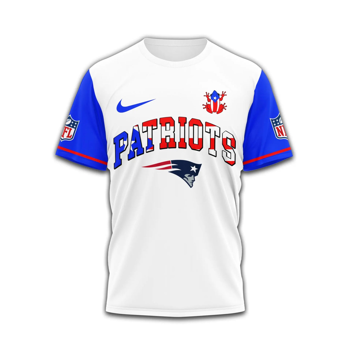 New England Patriots | Premium NFL x Puerto Rico  3D Shirt TD – HuddleStyle.com - Main