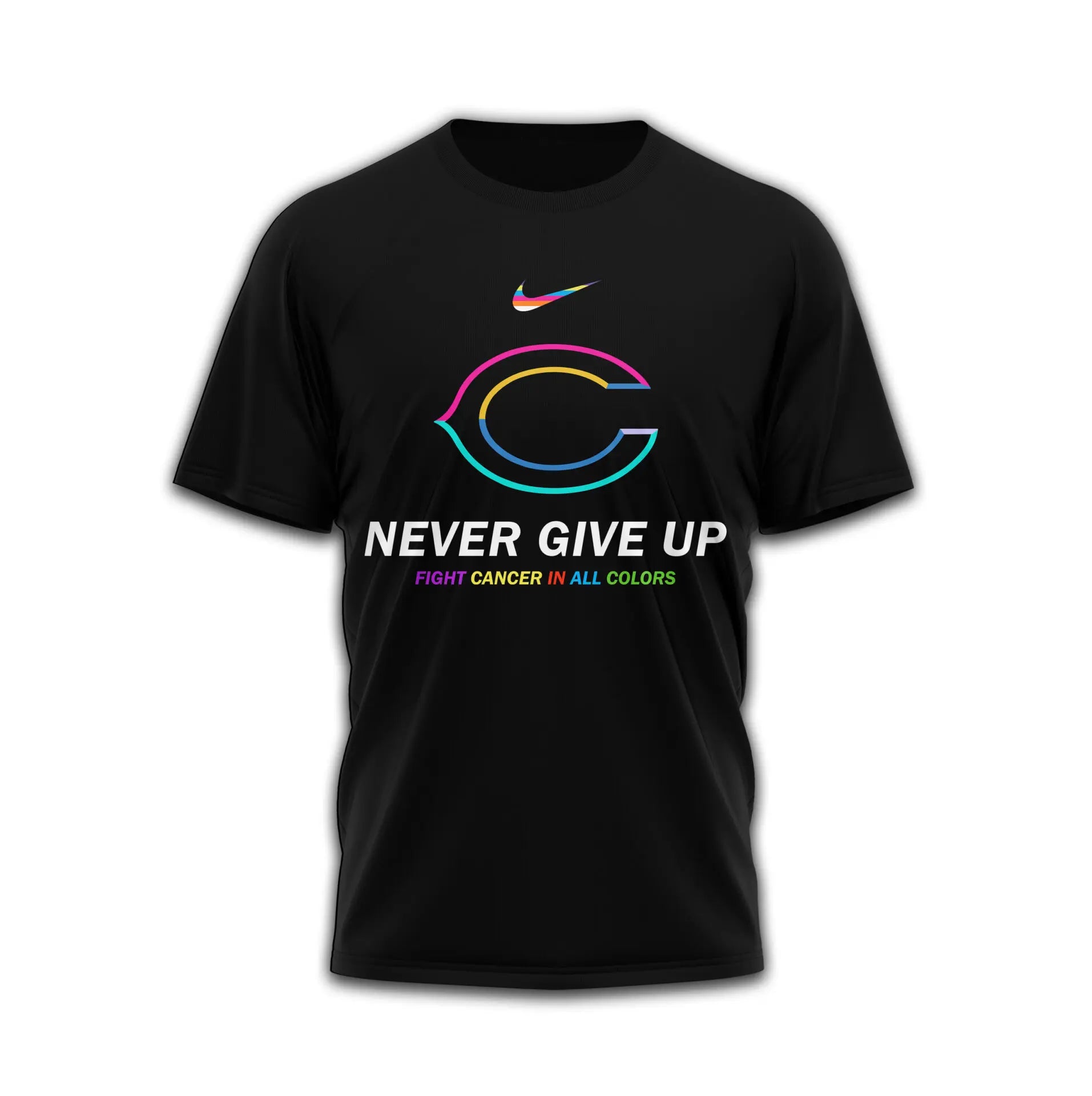 Chicago Bears | Premium Fight Cancer In All Colors 3D Shirt TD – HuddleStyle.com - Image 3