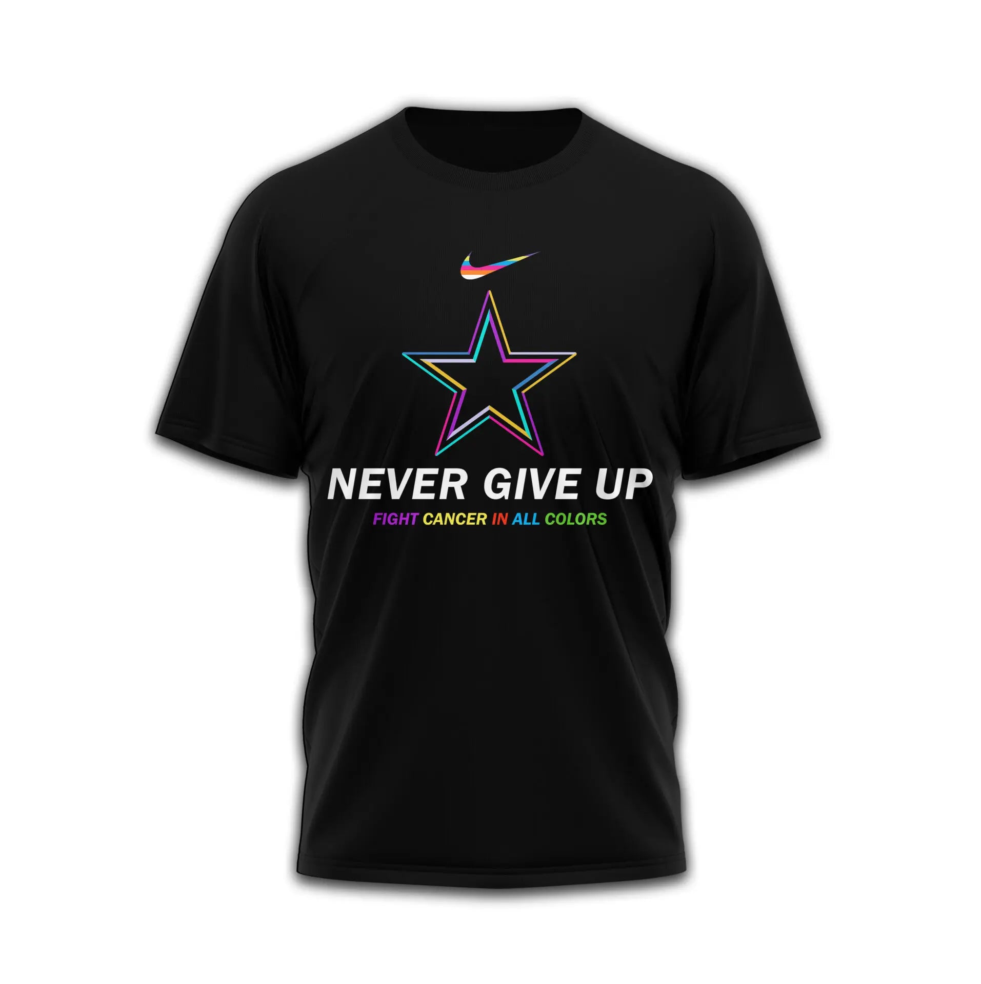 Dallas Cowboys | Premium Fight Cancer In All Colors 3D Shirt TD – HuddleStyle.com - Main