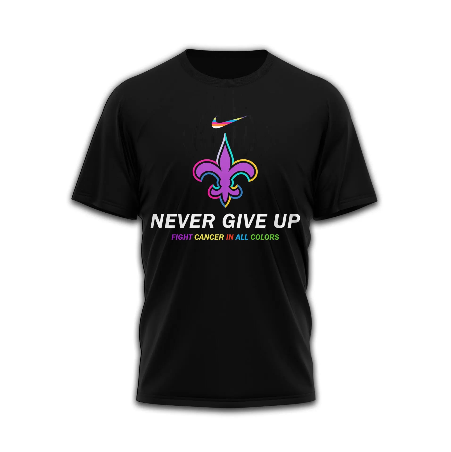 New Orleans Saints | Premium Fight Cancer In All Colors 3D Shirt TD – HuddleStyle.com - Image 4