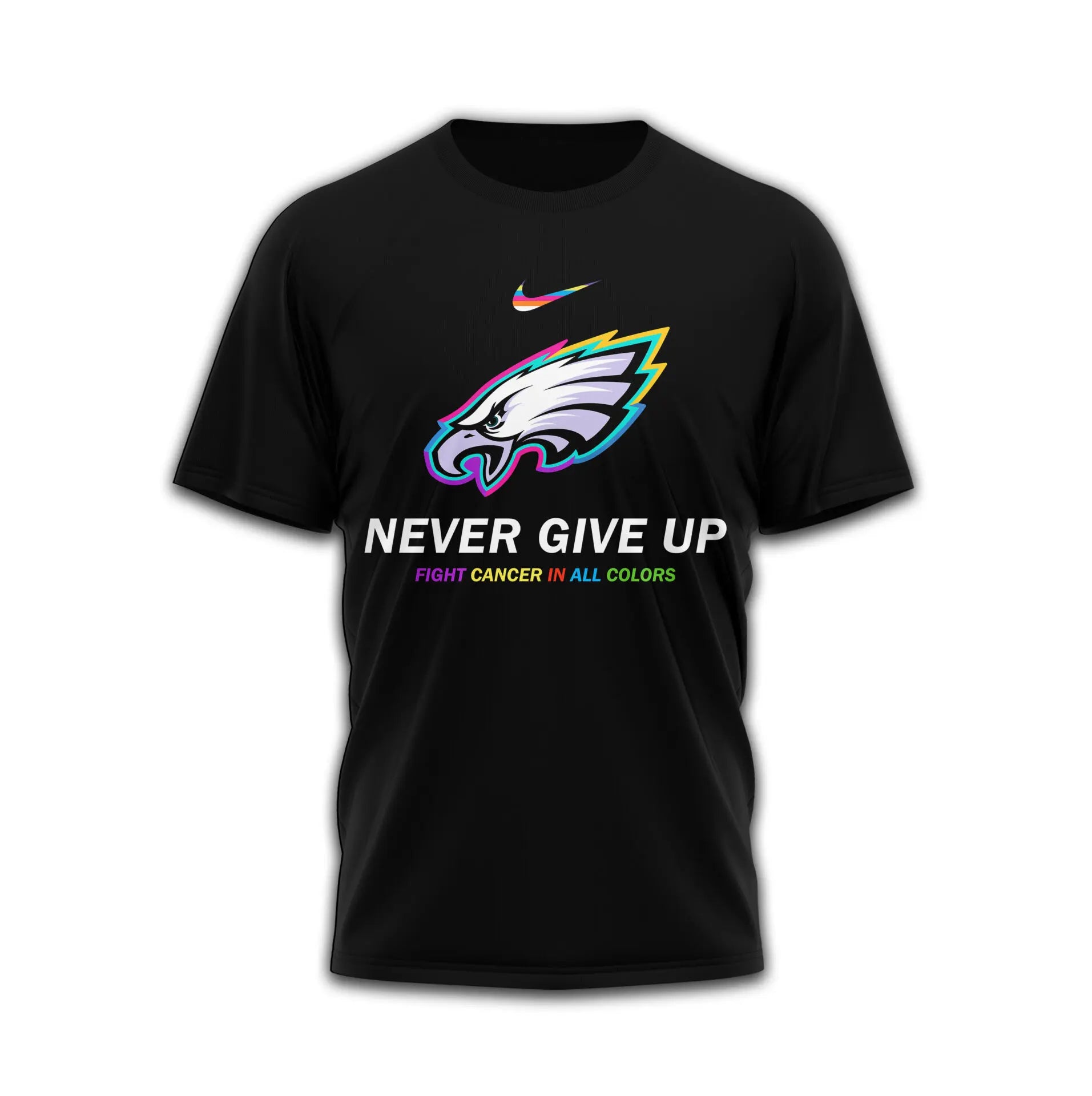 Philadelphia Eagles | Premium Fight Cancer In All Colors 3D Shirt TD – HuddleStyle.com - Image 3