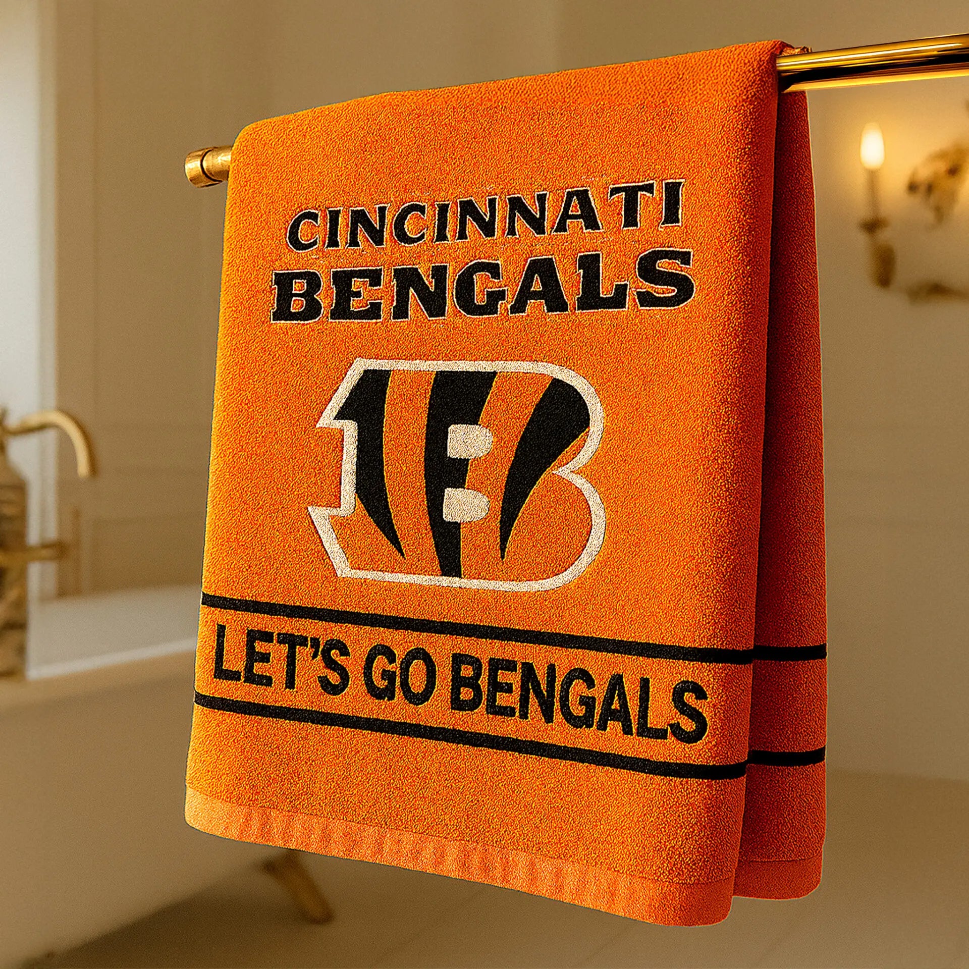 Cincinnati Bengals | Premium Bath Towels TD – HuddleStyle.com - Main