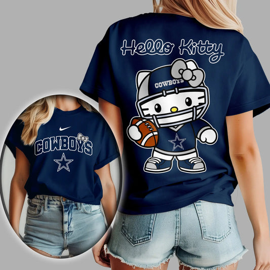 Dallas Cowboys | Premium NFL Hello Kitty 3D Shirt TD – HuddleStyle.com - Main