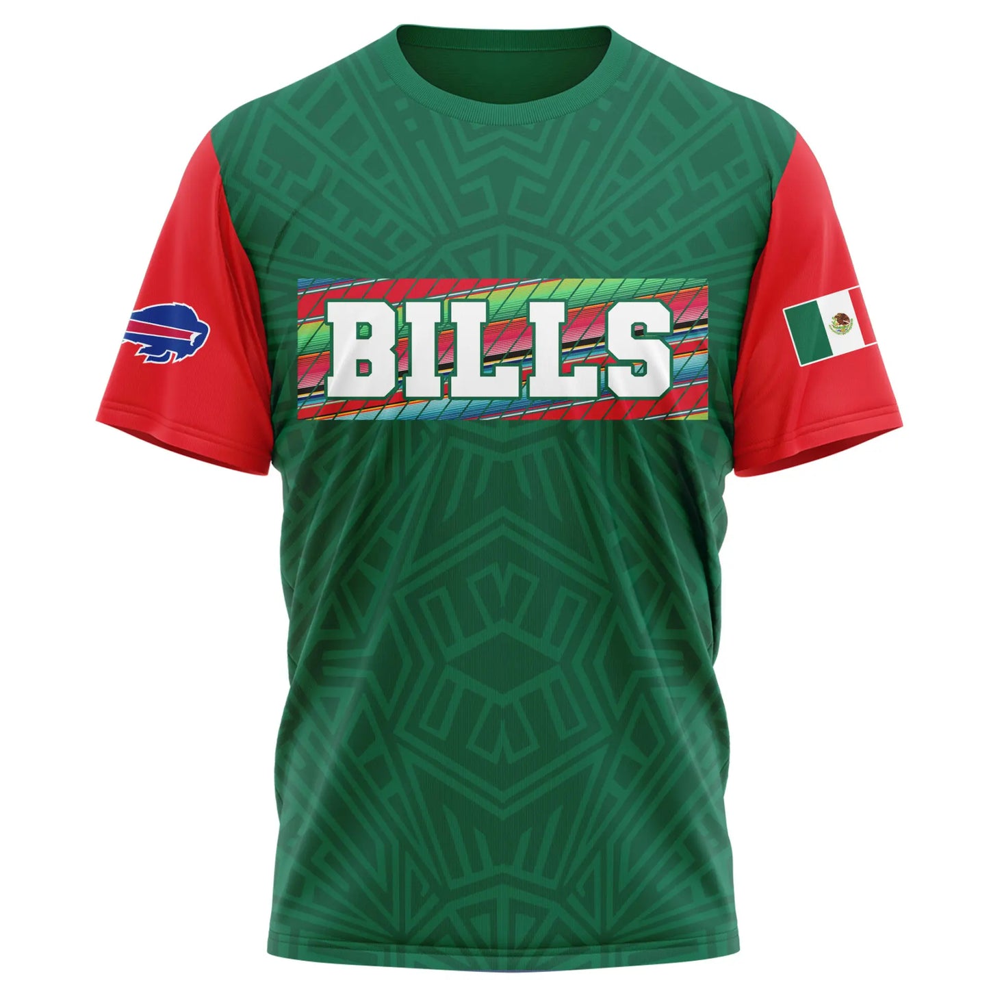 Buffalo Bills | Premium NFL Mexican Heritage Celebration 3D Shirt HI – HuddleStyle.com - Image 2