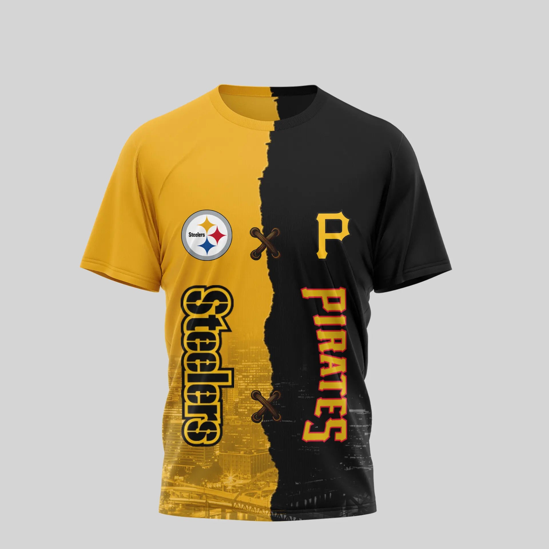Pittsburgh Steelers – Pittsburgh Pirates | Kiss Cam Caught Cheating 3D Shirt TD – HuddleStyle.com - Image 2