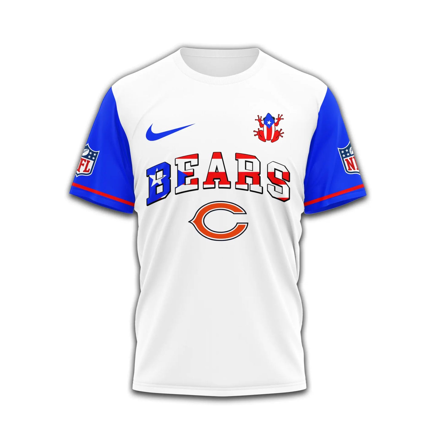 Chicago Bears | Premium NFL x Puerto Rico  3D Shirt TD – HuddleStyle.com - Image 3