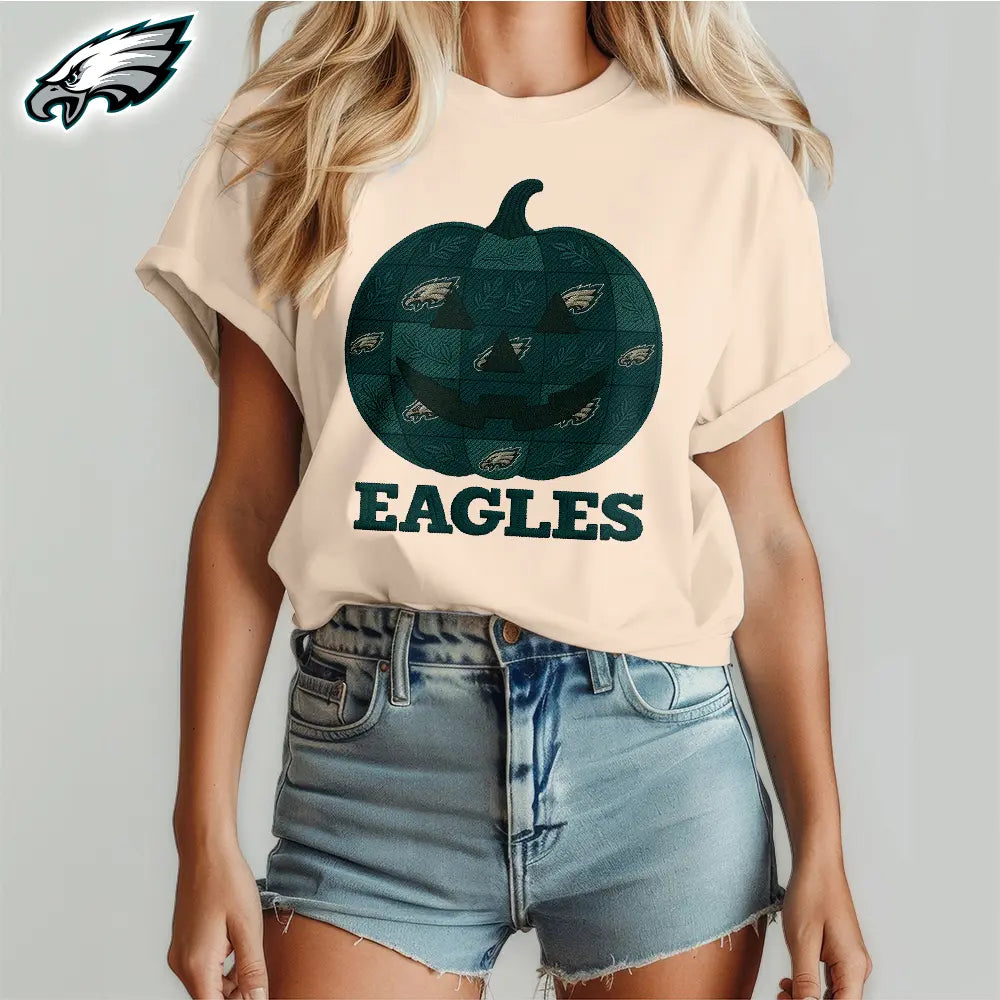 Philadelphia Eagles | Premium NFL Pumpkin Shirt – HuddleStyle.com - Image 2