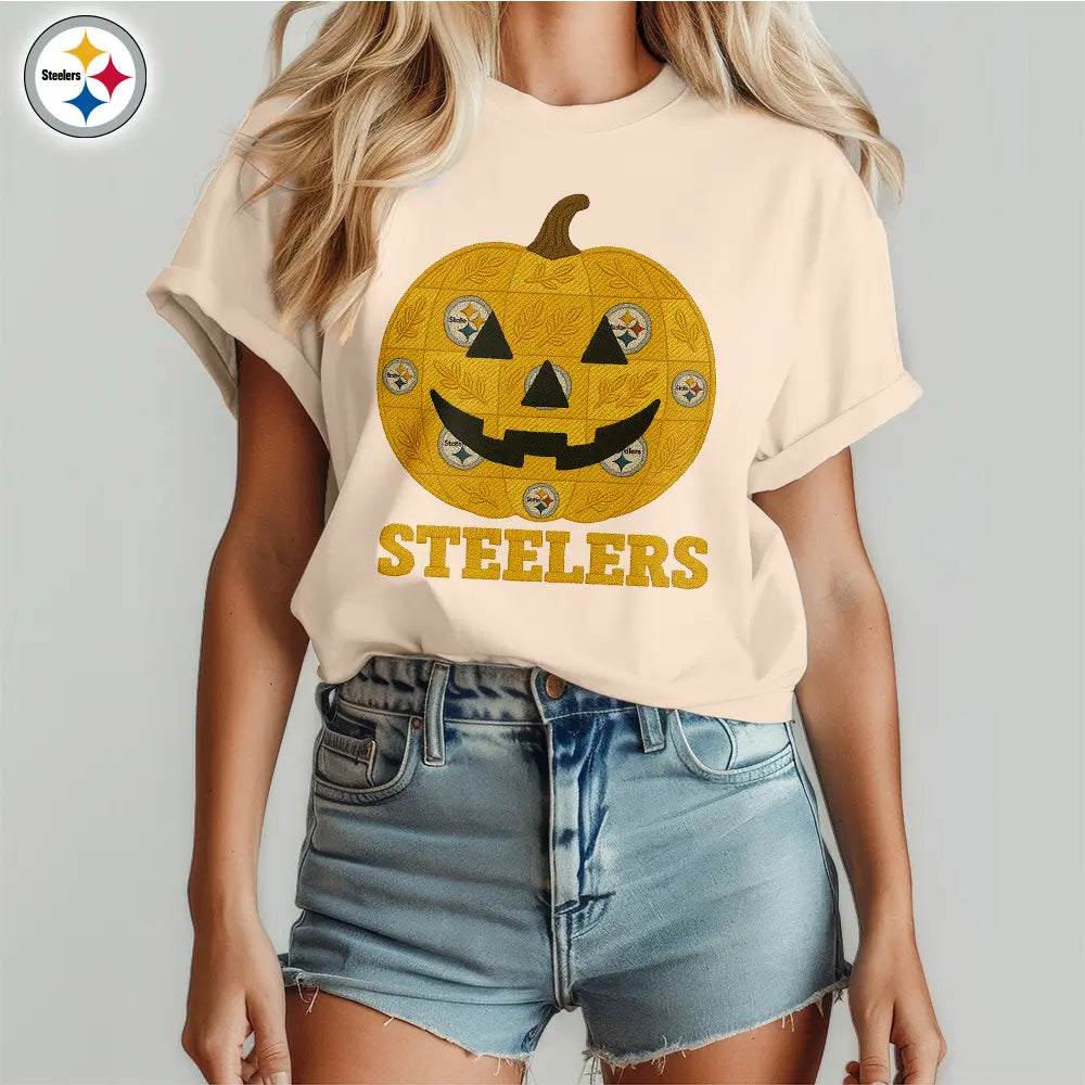 Pittsburgh Steelers | Premium NFL Pumpkin Shirt – HuddleStyle.com - Image 2
