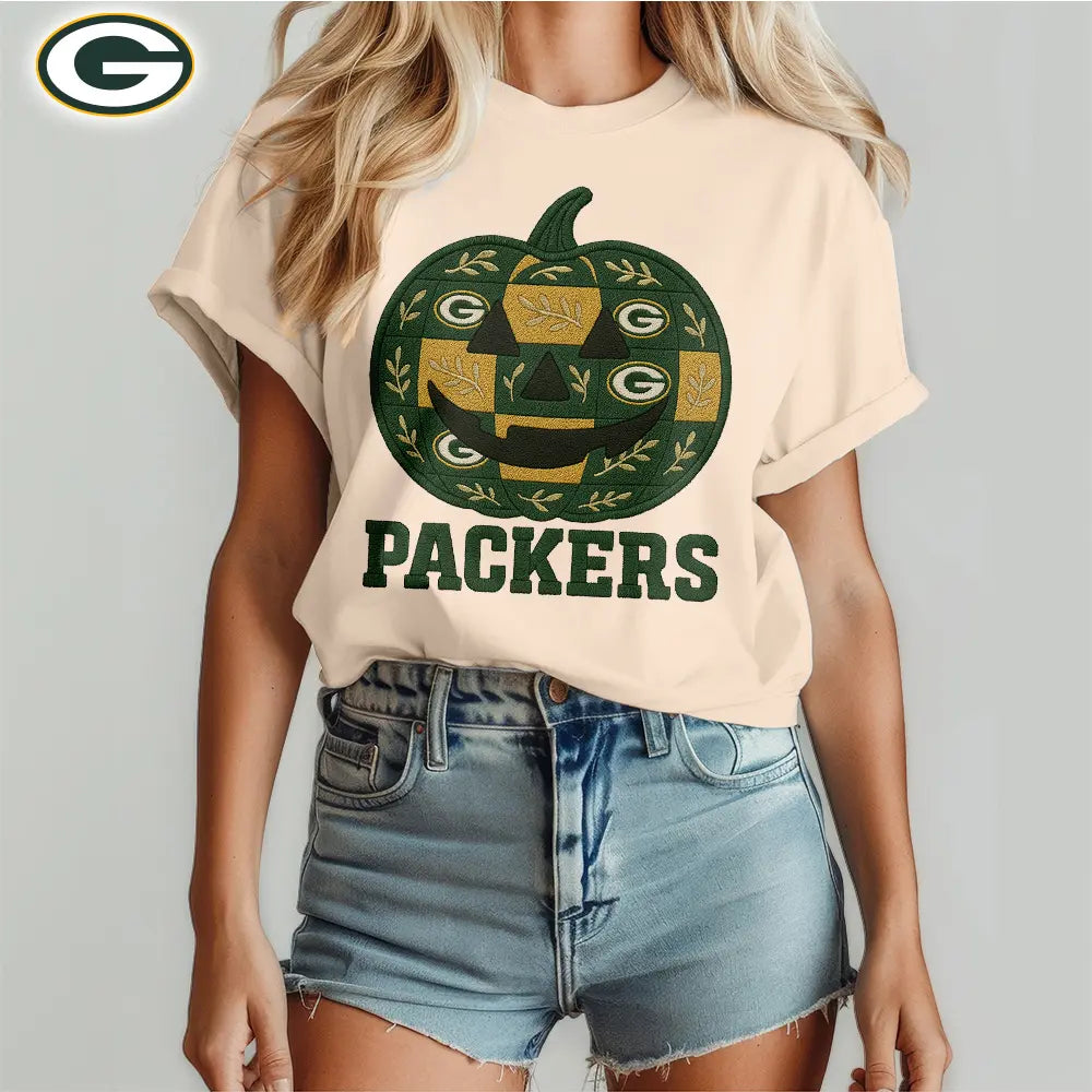 Green Bay Packers | Premium NFL Pumpkin Shirt – HuddleStyle.com - Image 3