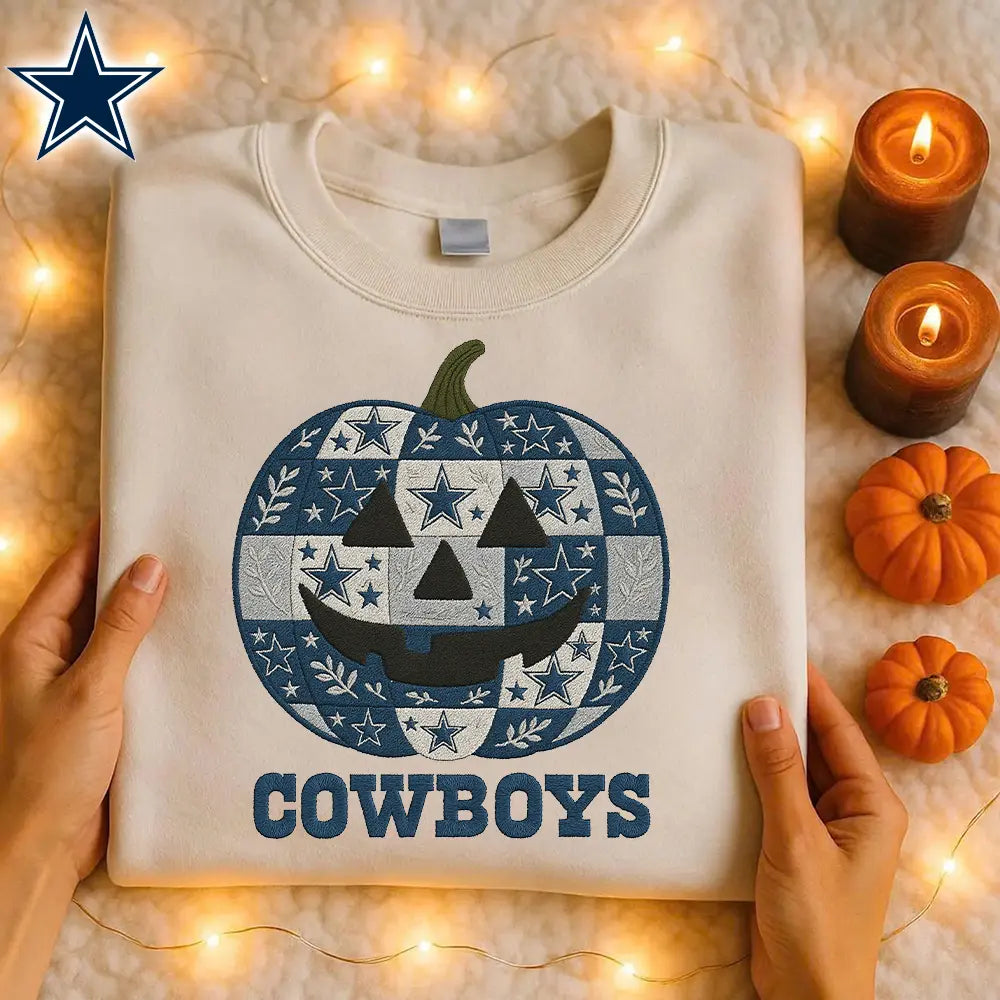Dallas Cowboys | Premium NFL Pumpkin Shirt – HuddleStyle.com - Image 2