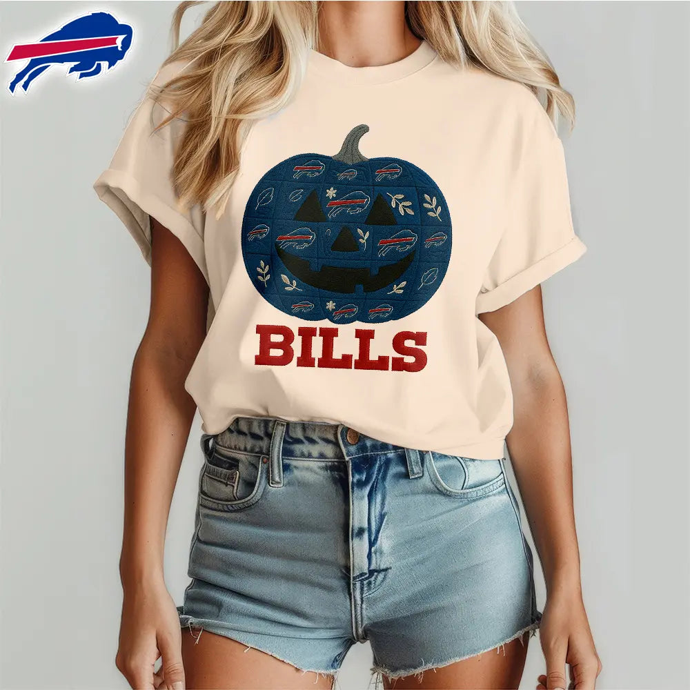Buffalo Bills | Premium NFL Pumpkin Shirt – HuddleStyle.com - Image 3