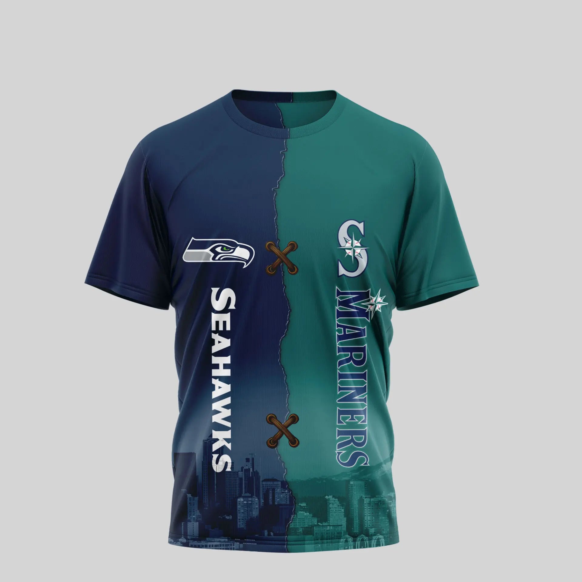 Seattle Seahawks – Seattle Mariners | Kiss Cam Caught Cheating 3D Shirt TD – HuddleStyle.com - Main