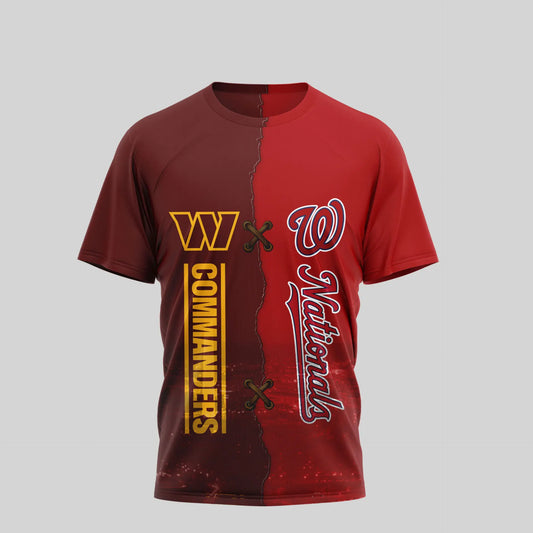 Washington Commanders – Washington Nationals | Kiss Cam Caught Cheating 3D Shirt TD – HuddleStyle.com - Main